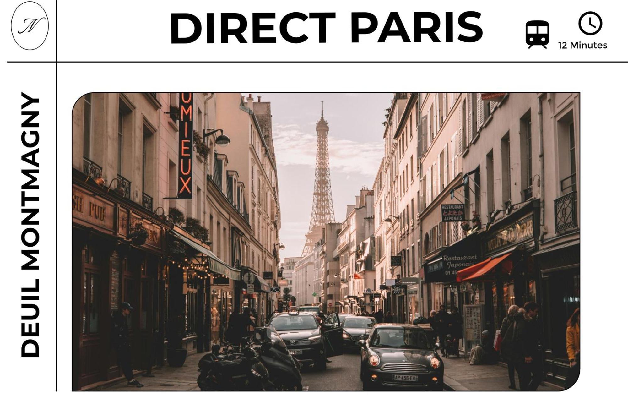 Apartament Parisian Retreat Pour 5 Personnes - 12 Min De Paris - Proche Gare Deuil-la-Barre Zewnętrze zdjęcie